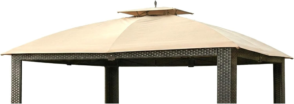 Garden Winds Durable Replacement Canopy Compatible with The L-GZ815PST Sonoma Riviera Wicker 10' x 12' Gazebo - Classic Sand, 350