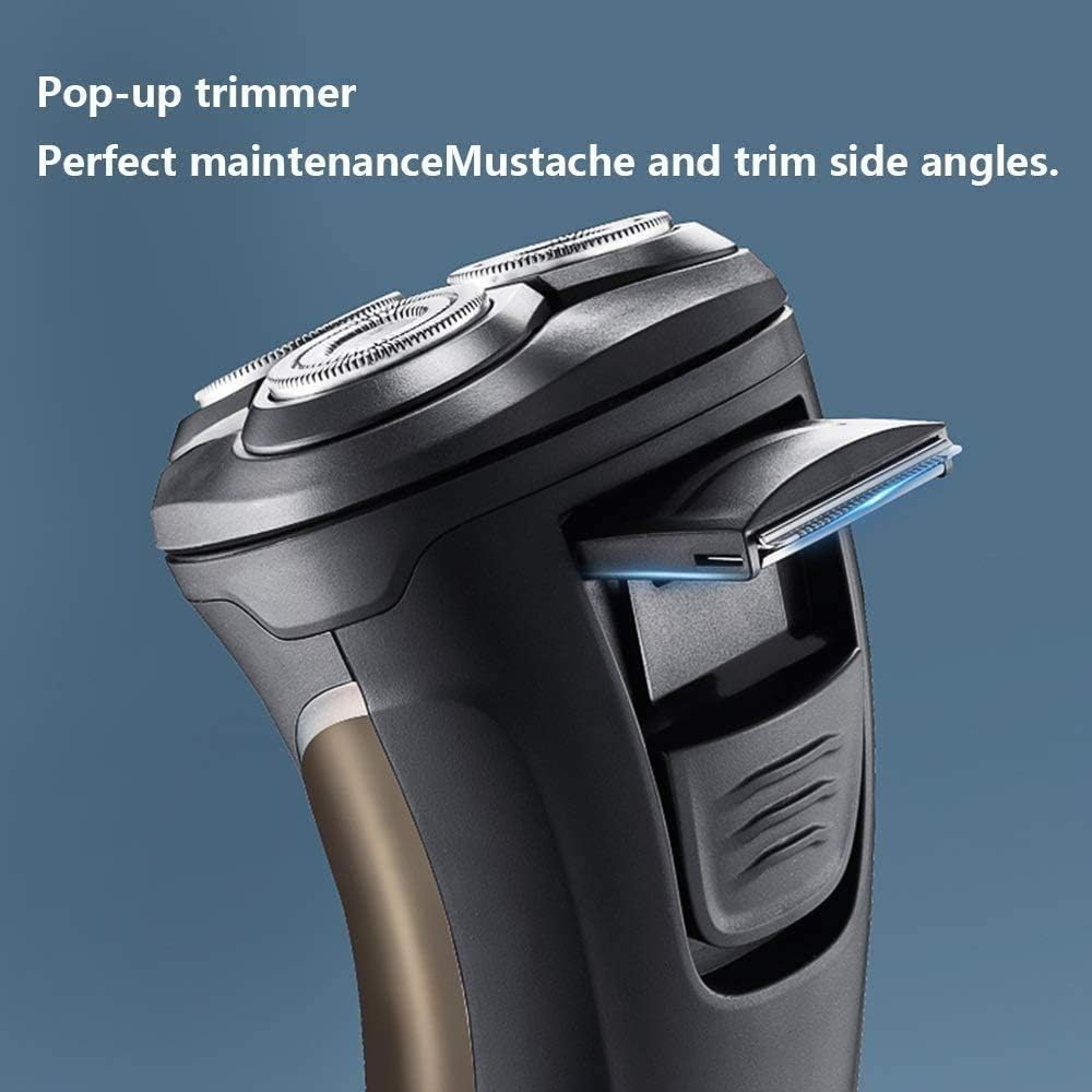 Men's Electric Shaver - Corded and Cordless Rechargeable Shaver Razor for Men with Pop-up Sideburn Trimmer Wet and Dry Painless