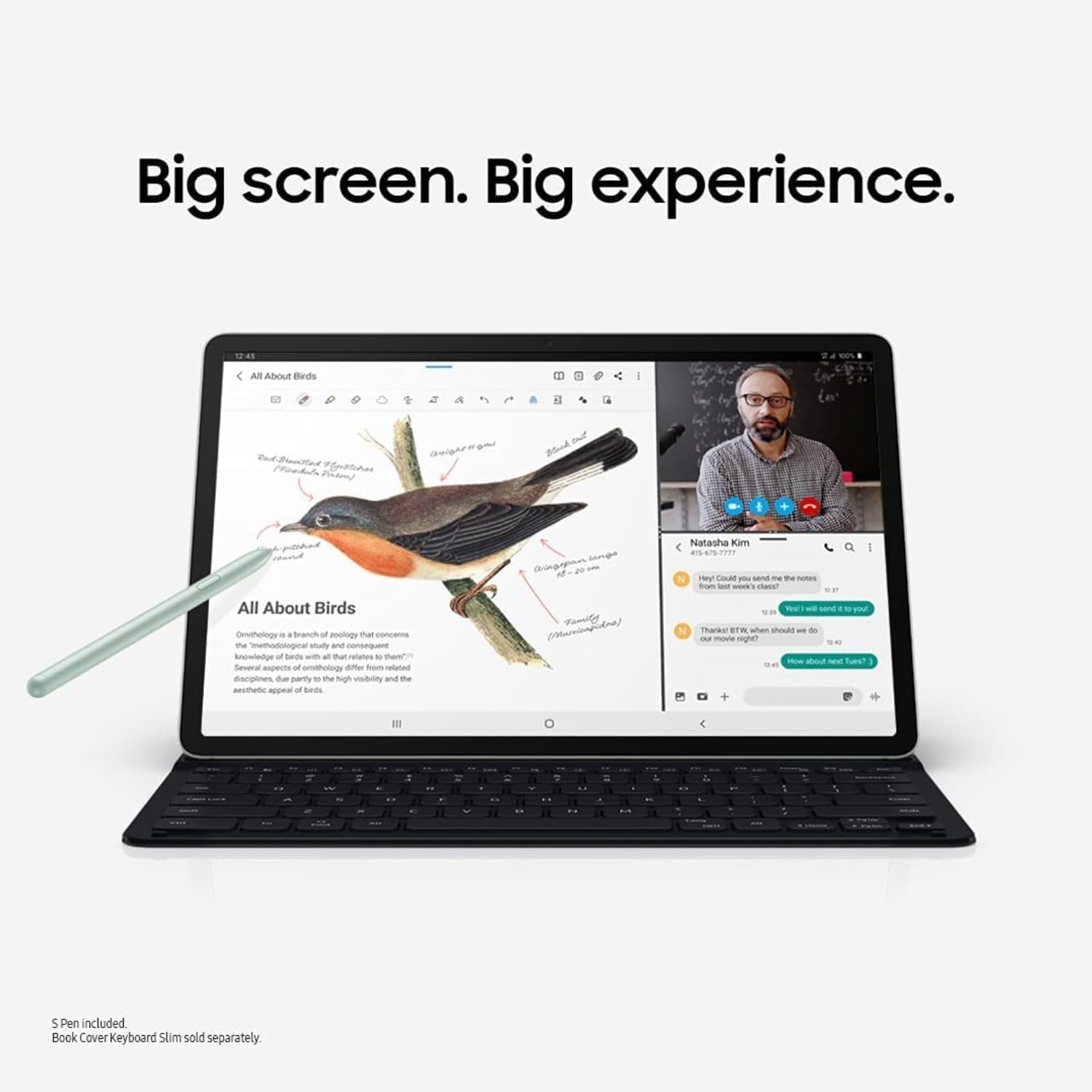 Samsung Galaxy Tab S7 FE 2021 Android Tablet 12.4' Screen LTE/WiFi (T-Mobile) 64GB S Pen Included Long-Lasting Battery Powerful Performance, Mystic Black - SM-T738UZKAXAU (Renewed)