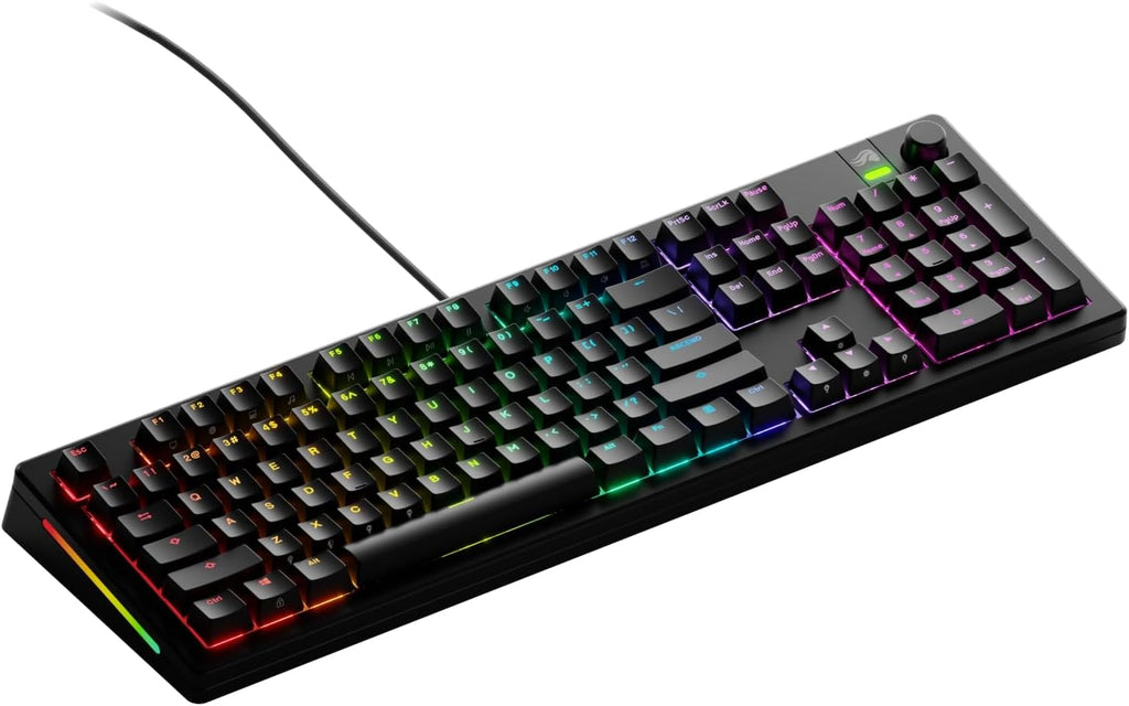 Glorious Gaming - GMMK 3 Custom Mechanical Gaming Full Size Keyboard with Knob, Modular Gasket System, Doubleshot PBT Keycaps, Aluminum Switch Plate, Hotswappable Switches, ANSI (Black) (Renewed)