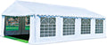 Party Tent 20x30 Heavy Duty Outdoor Commercial Event Tent, Ultimate Large Wedding Tent Carport Shelter Canopy with Removable Sidewall Windows, Elegant White Gazebo Perfect for Dream Weddings