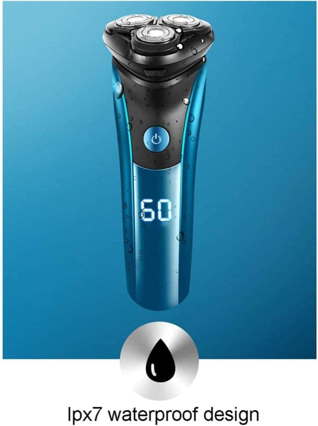 Electric Shaver Men's Shaver 3 Sheets Multifunction Blade Razor Water Wash Electric Shave LED Display Fast Charge Portable for Your Daily Use and Travel