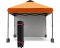 10x10 Pop Up Tent, Pop Up Canopy with Sidewall, UPF 50+, Easy to Set Up Outdoor Canopy, Adjustable Portable Gazebo for Parties, Camping, Gazebo with Wheel Cover Bag, 4 Sand Bags, 4 Ropes and 8 Spikes