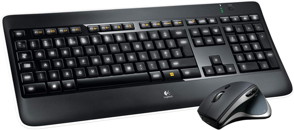 Logitech Wireless Performance Combo MX800, Backlit Keyboard, Wireless USB Mouse for PC