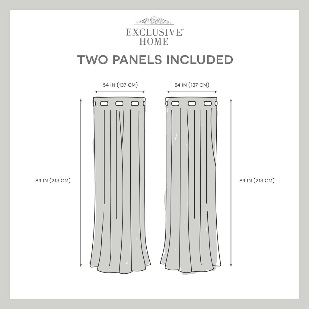 Exclusive Home Loha Linen Grommet Top Curtain Panel Pair, 54'x84', Vintage Linen (Pack of 6)