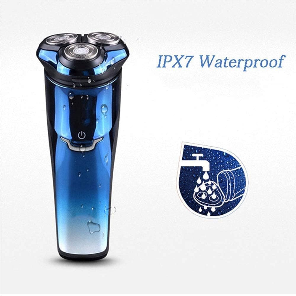 Electric Shaver, Rechargeable Electric Shaver with Pop-Up Trimmer, IPX7 Waterproof Shavers Rechargeable 3D Rotary Razor Shaver