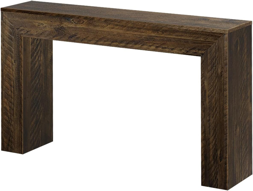 Plank+Beam 56 Inch Camden, Farmhouse Console Table - Solid Pine Wood, Easy Assembly for Living Room or Entryway, Rustic Barnwood