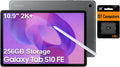 Samsung Galaxy Tab S10 FE Android Tablet (10.9' 2K+ Touchscreen, 8-Core, 8GB RAM, 256GB Storage (128GB+128GB SD Card)), S Pen, Long Battery Life, Dual Cameras, Lightweight, SM-X520, NA Version, Gray
