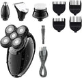 Electric Shavers for Bald Men, 4 in 1 Electric Shaver Beard Trimmer Razor Nose Trimmer Grooming Kit Waterproof Rechargeable Shaving Machine for Men