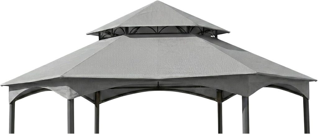 Garden Winds Reinforced RipLock 350 Replacement Canopy Top Cover Compatible with Southbay Hexagon 12' x 12' Gazebo Models L-GZ793PST-A, A111005500 - Slate Gray