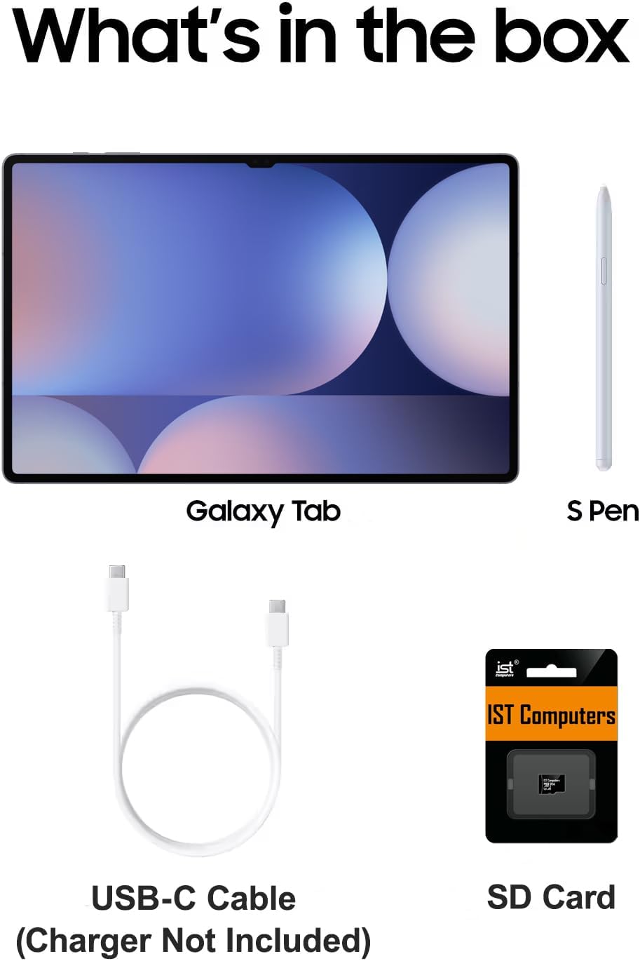 Samsung Galaxy Tab S10+ Plus, 12.4' AMOLED 2X 120Hz, 384GB Storage (256GB+128GB SD Card), Ultra-Light Android Tablet, Galaxy S Pen, AI Tools, 2K+ Touchscreen, 12GB RAM, 16-Hr Battery Life, SM-X820