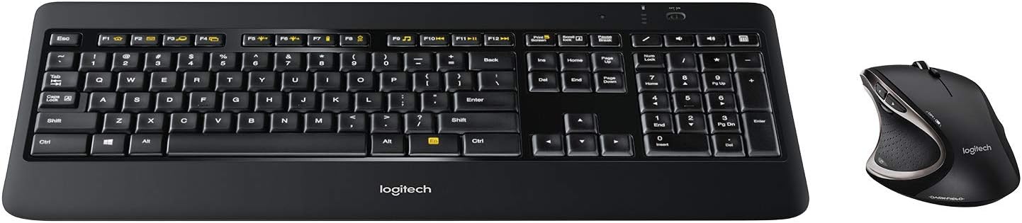 Logitech Wireless Performance Combo MX800, Backlit Keyboard, Wireless USB Mouse for PC
