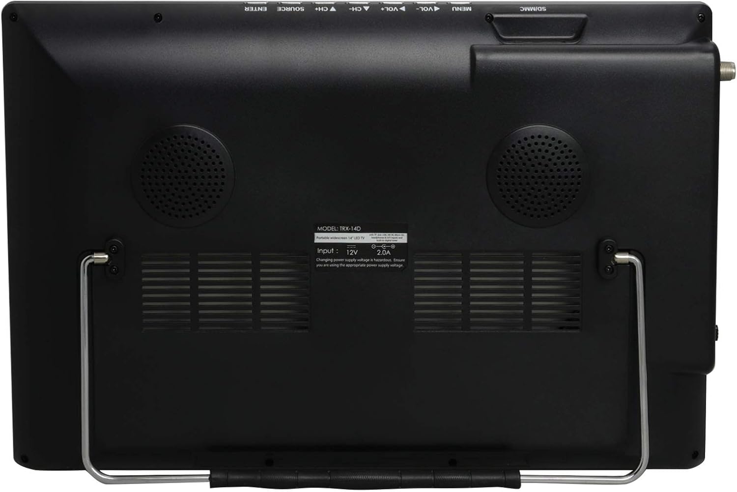 Trexonic Portable Rechargeable 14 Inch 720p LED TV with HDMI, SD/MMC, USB, VGA, AV in/Out and Built-in Digital Tuner