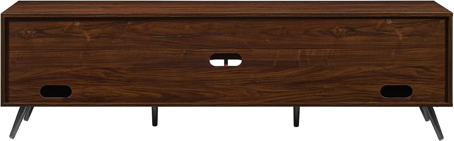 Walker Edison Nora Modern Minimal Open-Shelf TV Stand for TVs up to 80 Inches, 70 Inch, Dark Walnut