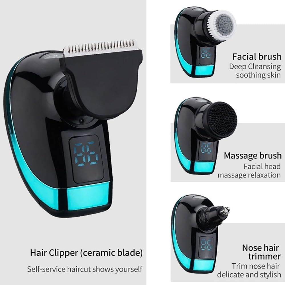 Electric Shavers for Men, 5 in 1 Professional Electric Shaver Rechargeable Electric Razor for Men Beard Razor Wet-Dry Dual Use Waterproof Shaving Machine