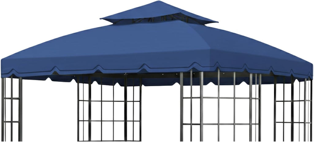 Garden Winds Reinforced RipLock 350 Replacement Canopy Top Cover Compatible with Bay Window 10' x 12' Gazebo Models L-GZ120PST-2, L-GZ120PST-2D - True Navy
