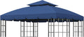 Garden Winds Reinforced RipLock 350 Replacement Canopy Top Cover Compatible with Bay Window 10' x 12' Gazebo Models L-GZ120PST-2, L-GZ120PST-2D - True Navy
