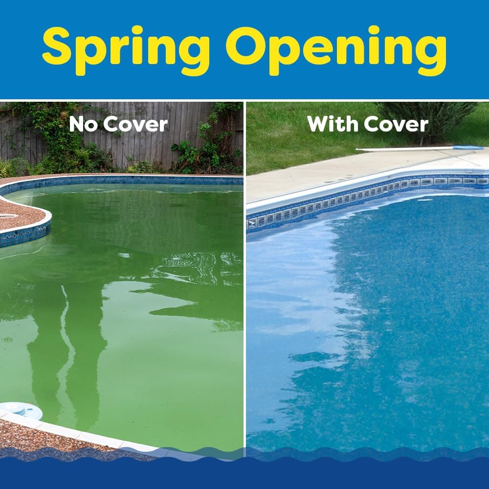 In The Swim Swimming Pool Winterization Bundle: Includes a 24' Round Economy Swimming Pool Winter Cover, 15k Gallon Pool Winter Closing Kit, and 4'x4' Air Pillow