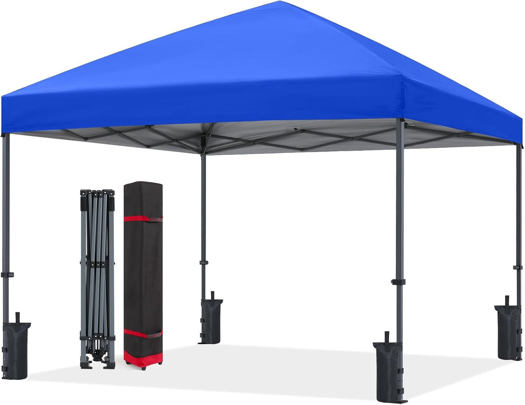 ABCCANOPY 12x12 Pop Up Canopy Tent, Easy Setup Instant Shelter with Wheeled Bag, Heavy Duty Outdoor Canopy for Beach, Market, Backyard, UV Protection, Outdoor Weather Protection (Royal Blue, 12x12)