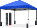ABCCANOPY 12x12 Pop Up Canopy Tent, Easy Setup Instant Shelter with Wheeled Bag, Heavy Duty Outdoor Canopy for Beach, Market, Backyard, UV Protection, Outdoor Weather Protection (Royal Blue, 12x12)