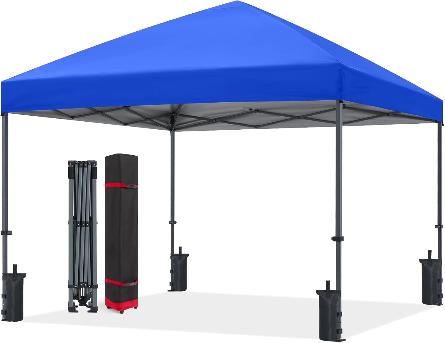 ABCCANOPY 12x12 Pop Up Canopy Tent, Easy Setup Instant Shelter with Wheeled Bag, Heavy Duty Outdoor Canopy for Beach, Market, Backyard, UV Protection, Outdoor Weather Protection (Royal Blue, 12x12)