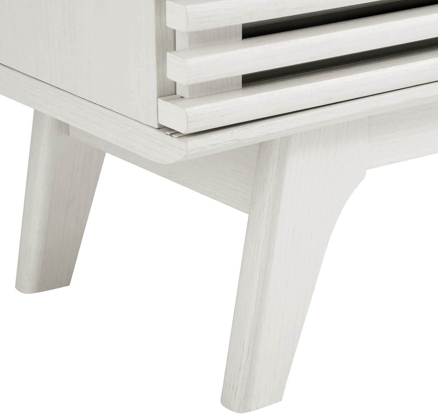 Modway Render Mid-Century Modern Low Profile 59 Inch TV Stand in White