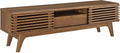 Modway Render Mid-Century Modern Low Profile 59 Inch TV Stand in Walnut