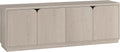 Henn&Hart TV Stand for TVs up to 78' with Concealed Storage Cabinets and Adjustable Shelves for Living Room, Family Room, or Office, Beech White