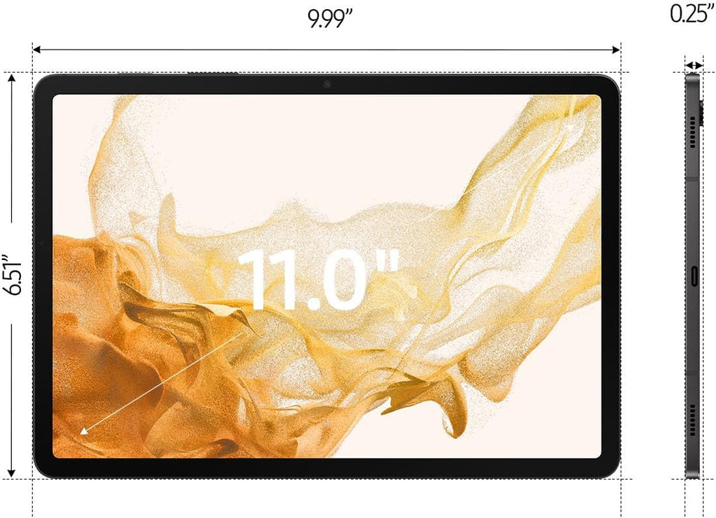 Samsung Galaxy Tab S8 11' 128GB WiFi 6E Android Tablet, PC Experience, Large LCD Screen, S Pen Included, Ultra Wide Camera, Expandable Memory, Long Lasting Battery, US Version, 2022, Graphite