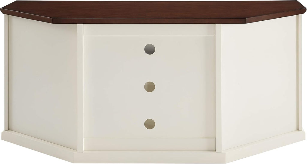 Crosley Furniture Shelby TV Stand for 65+ inch TVs, Entertainment Center with Adjustable Storage Shelves, White