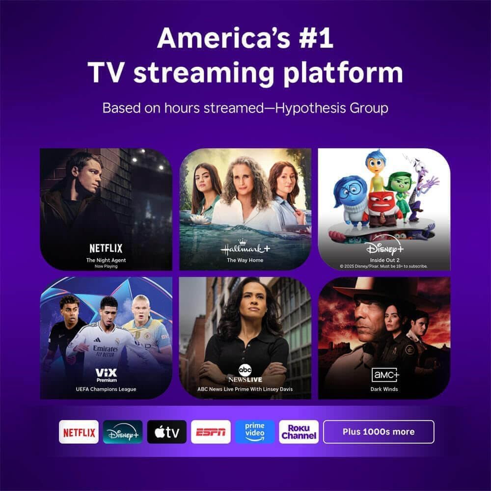 Roku 40R3D5KIT1 40 inch Select Series 1080p Full HD Smart TV 2025 Model with WiFi Streaming Apps HDMI Cable 12 Month C