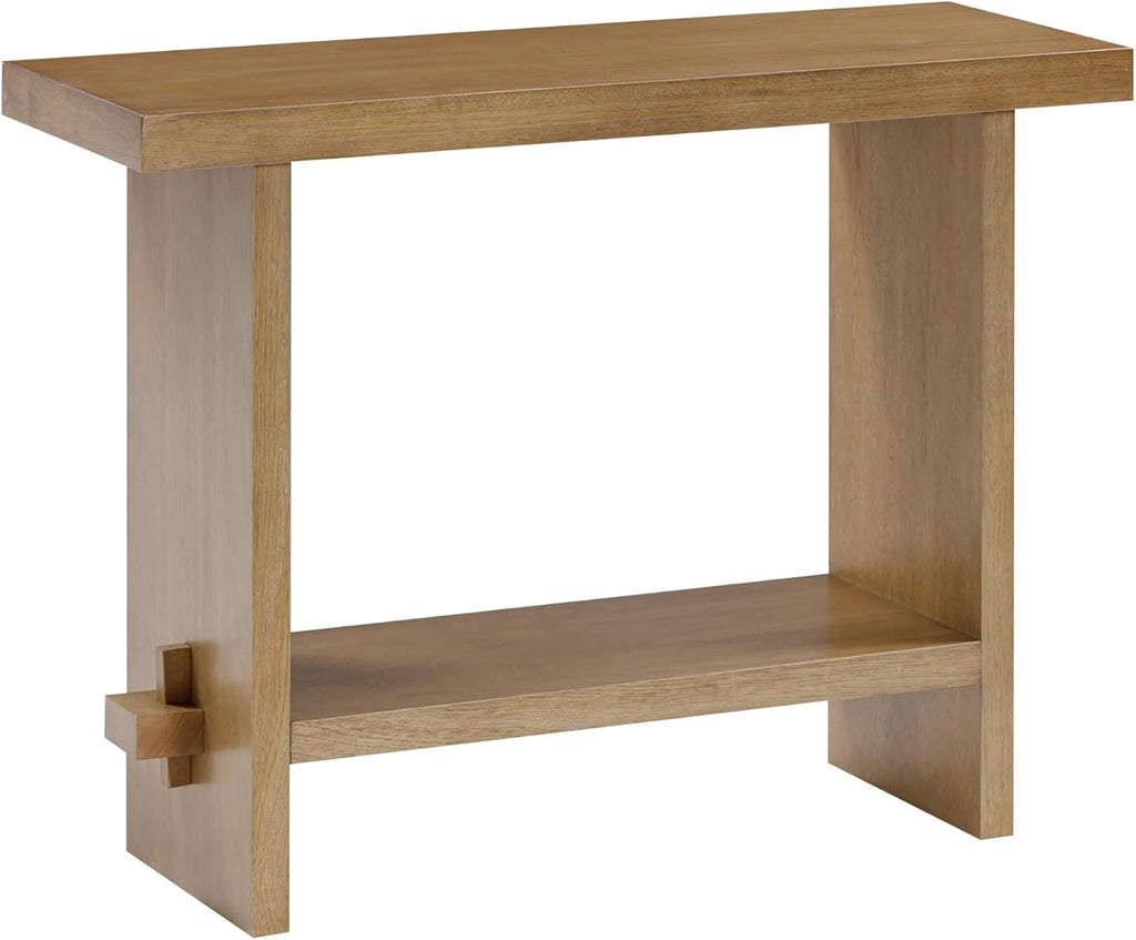 Nathan James Virgo Wood Accent Storage Console Sofa Table, for Entryway, Hallway or Living Room, 1, Light Brown