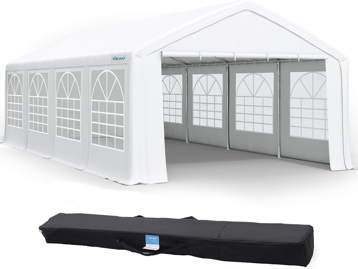 Quictent Premium 10x30 Party Tent Heavy Duty Outdoor Gazebo White Event Shelter Wedding Canopy Tent for Parties Carport BBQ with Removable Sidewall Windows & Storage Bags