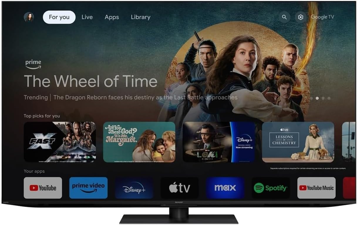 Sharp 65' Class AQUOS XLED 4K Ultra HD Mini LED Google TV