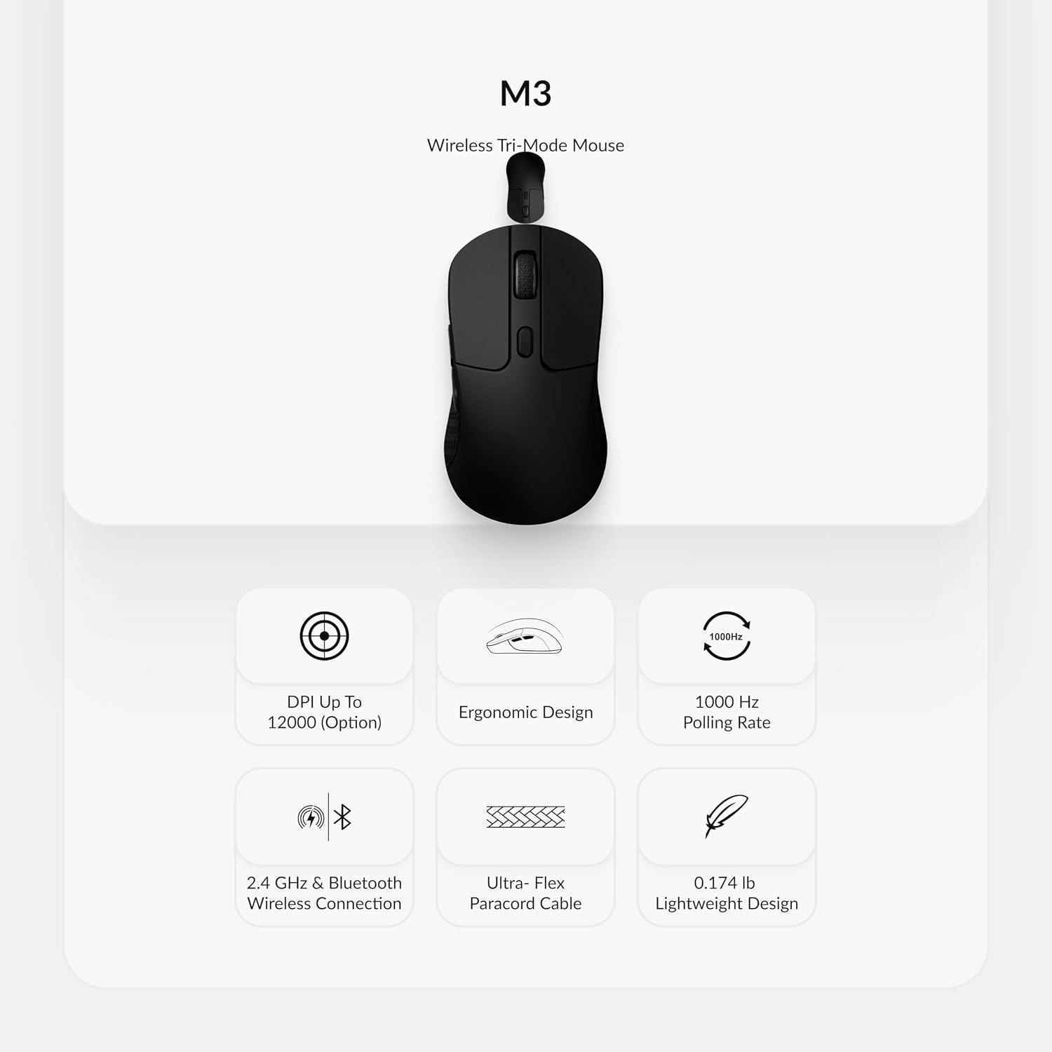 Keychron K2 HE Wireless Magnetic Switch Custom Keyboard and M3 Bluetooth 79g Lightweight Mouse QMK 2.4 GHz with Hall Effect Gateron Double-Rail, 3311 Sensor 12000 DPI Compatible with Mac Windows Linux