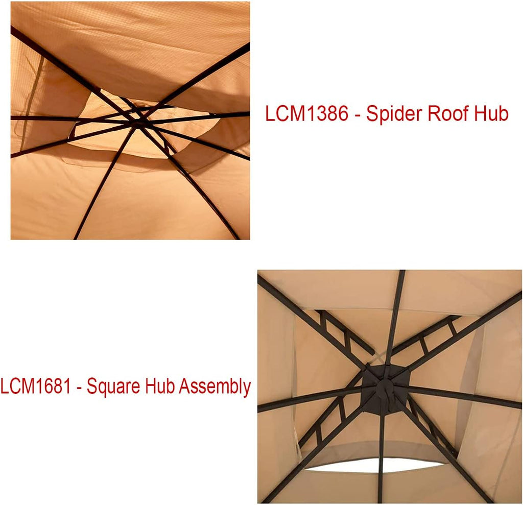 Garden Winds Replacement Canopy Top Cover Compatible with The Garden Oasis A101011500 Corso Gazebo 10 x 12 - Riplock 350 Beige