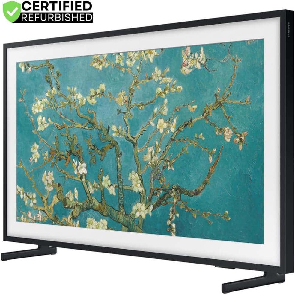 Samsung (Refurbished QN32LS03CBFXZA 32 inch The Frame QLED HDR 4K Smart TV 2023 Bundle with 2 YR CPS Enhanced Protection Pack (Renewed)