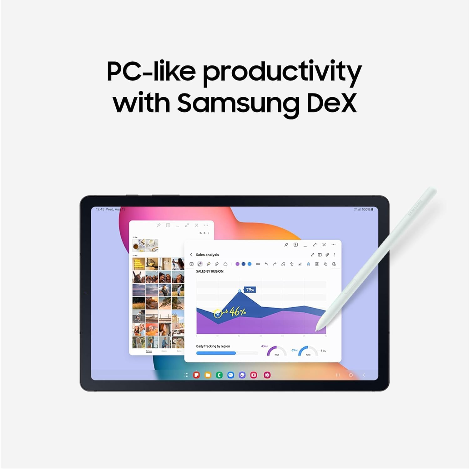 SAMSUNG Galaxy Tab S6 Lite 10.4' 64GB (2024 Model - International Version) WiFi Android Tablet with S Pen (Oxford Gray)