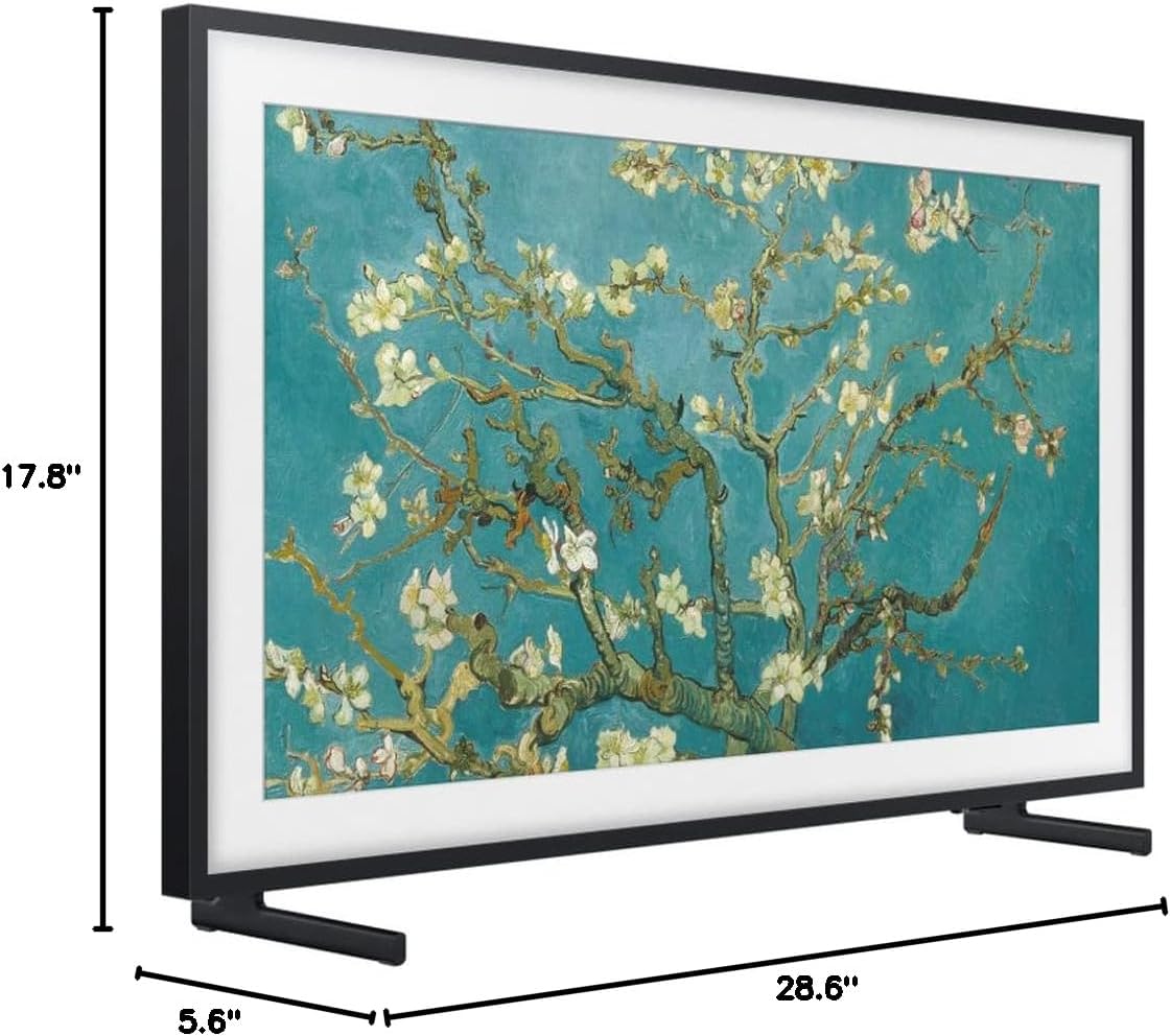 Samsung QN32LS03CB 32 inch The Frame QLED HDR 4K Smart TV Bundle with 2X 4K HDMI 2.0 Cable with Pure Copper Conductors & Deco Gear CPS Exclusive 26 Month Protection Pack Bundle (BEACH-CPS-261000)