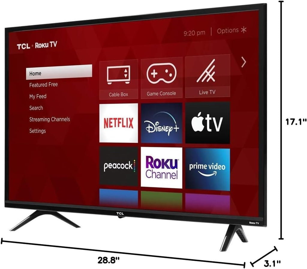 TCL 32S325 32 Inch 720p Roku Smart LED TV (2019)