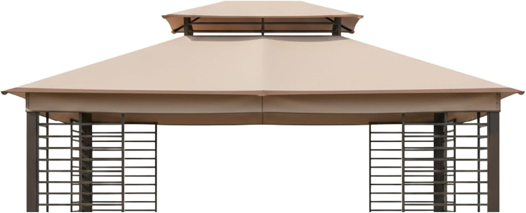 Garden Winds Reinforced RipLock 350 Replacement Canopy Top Cover Compatible with Planter Box 10' x 12' Gazebo Model A101004400 - Beige