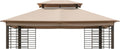 Garden Winds Reinforced RipLock 350 Replacement Canopy Top Cover Compatible with Planter Box 10' x 12' Gazebo Model A101004400 - Beige