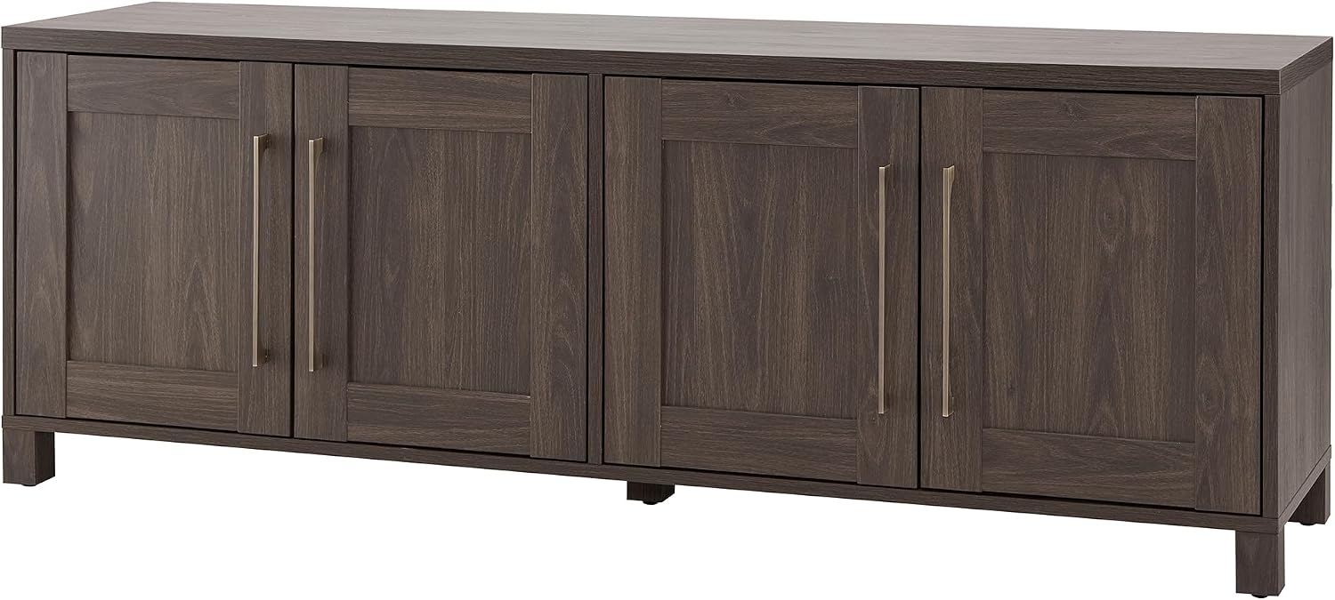 Henn&Hart Rectangular TV Stand for TV's up to 80' in Alder Brown, TV Stands for the Living Room