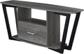 Convenience Concepts Graystone TV Stand 59.25' - Modern Entertainment Center for TVs up to 65', Industrial Media Console with Storage Drawer & Shelves for Living & Family Room, Charcoal Gray/Black