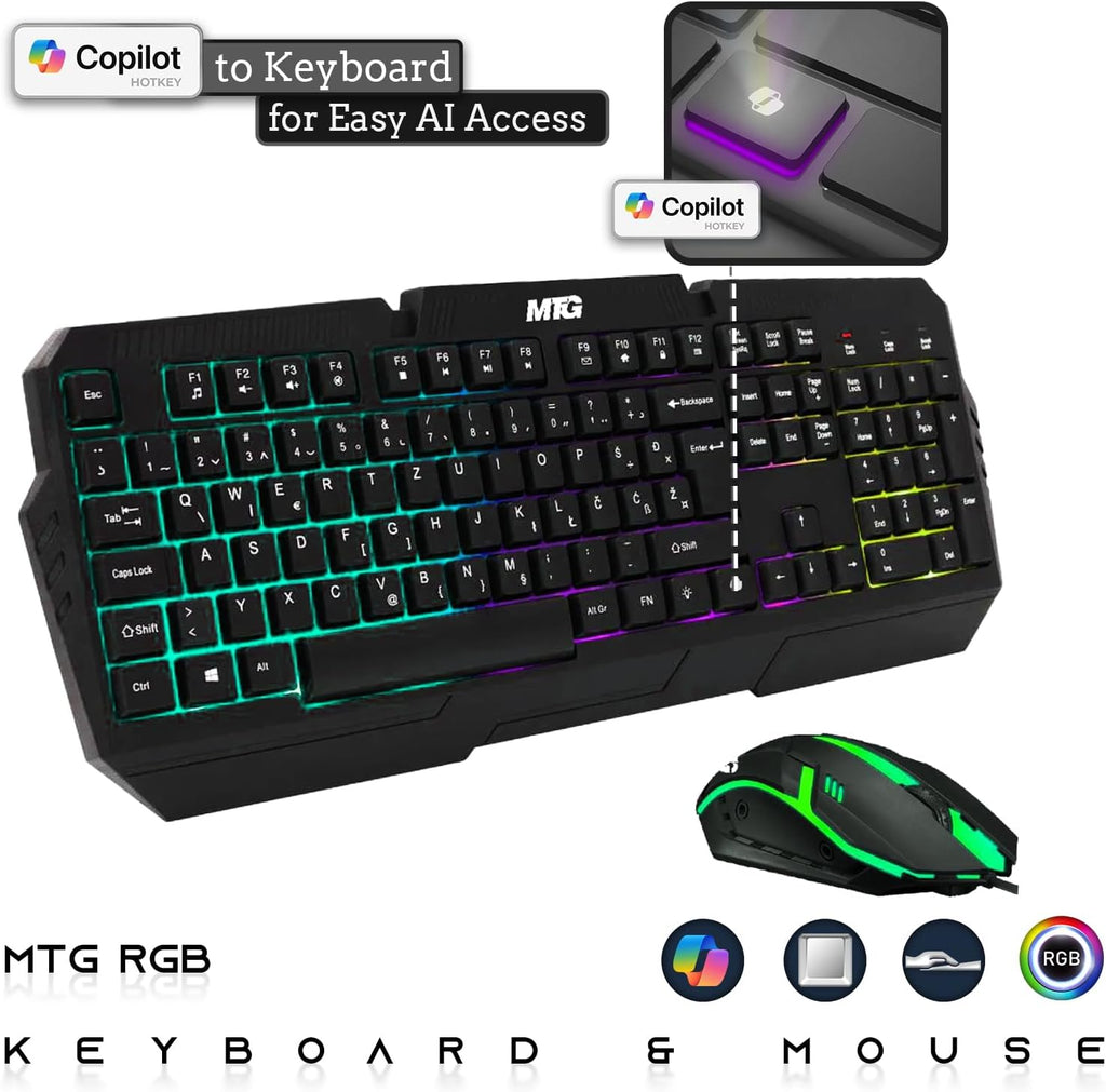 Dell Desktop PC Gaming Bundle - Core i7, 16GB RAM, 1TB SSD, GT 1030, RGB Keyboard with AI-Enhanced Copilot Key and Mouse, RGB Headphone, Webcam, Wi-Fi, Win 11 Pro (Renewed)