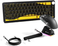 ATTACK SHARK X11 & X65 PRO HE Rapid Trigger Hall Effect Keyboard,60% Magnetic Keyboard 8K Polling Rate RGB Hot Swap,Wireless Gaming Mice with Charging Dock 22K DPI,BT/2.4Ghz/Wired,Coiled Cable-Black