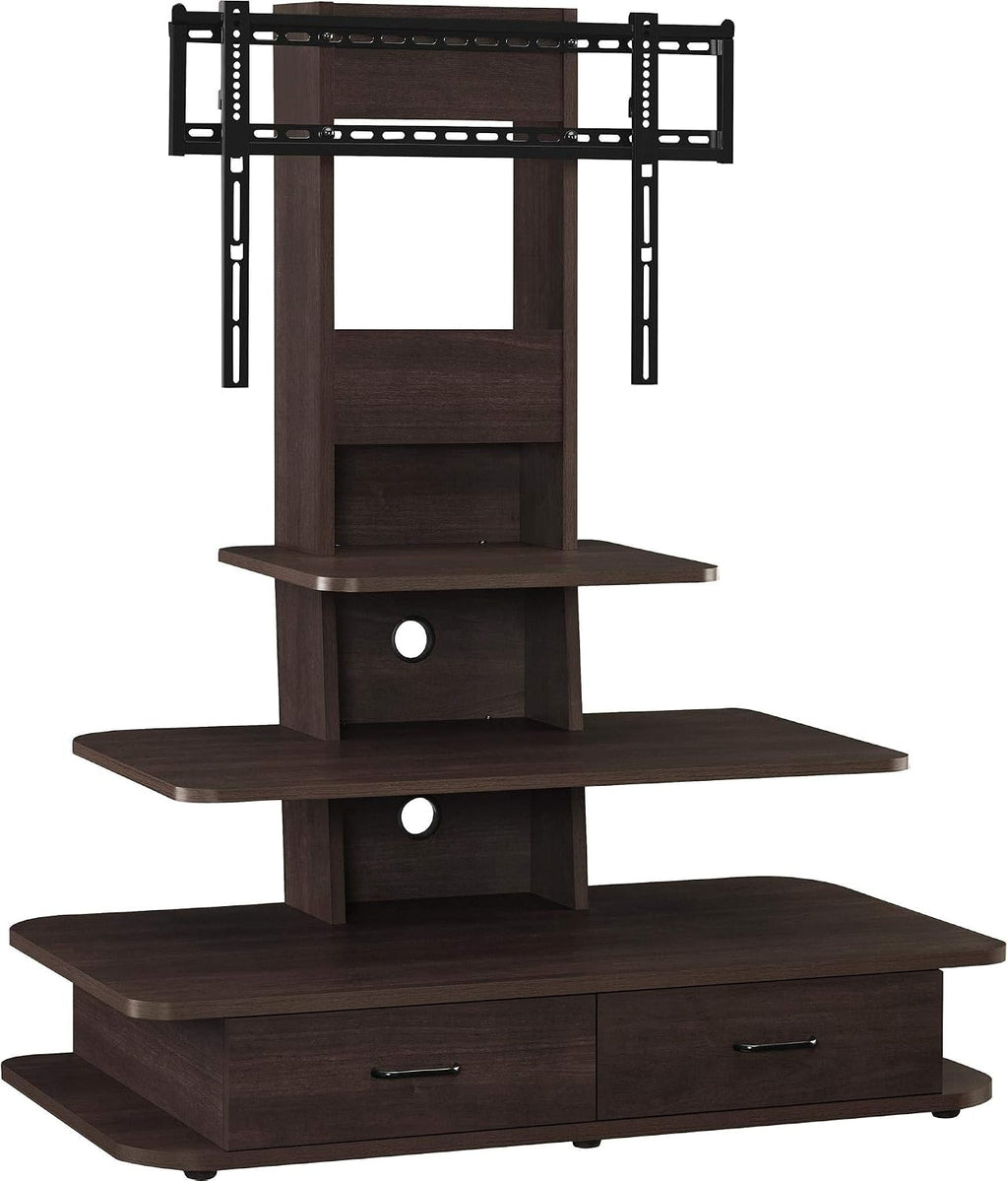 Ameriwood Home Galaxy TV Stand with Mount and Drawers for TVs up to 70', Espresso