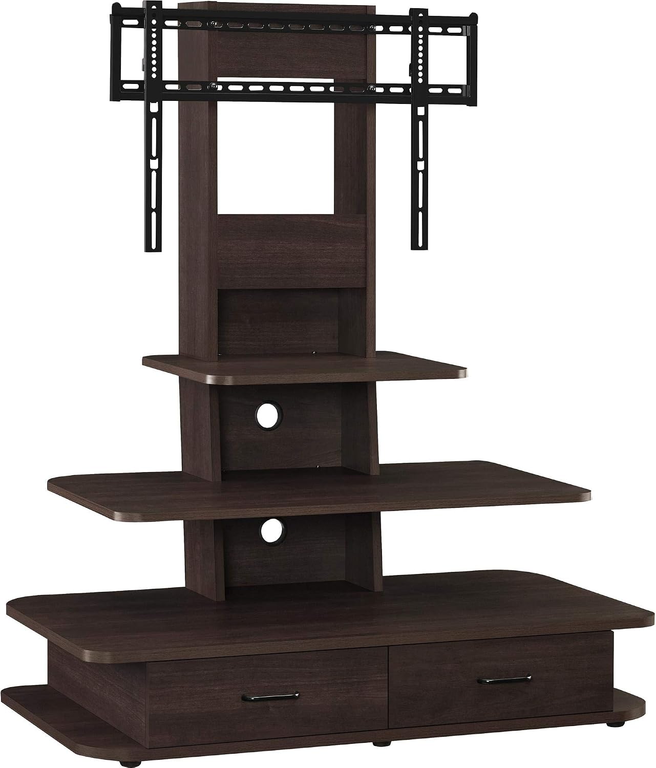 Ameriwood Home Galaxy TV Stand with Mount and Drawers for TVs up to 70', Espresso
