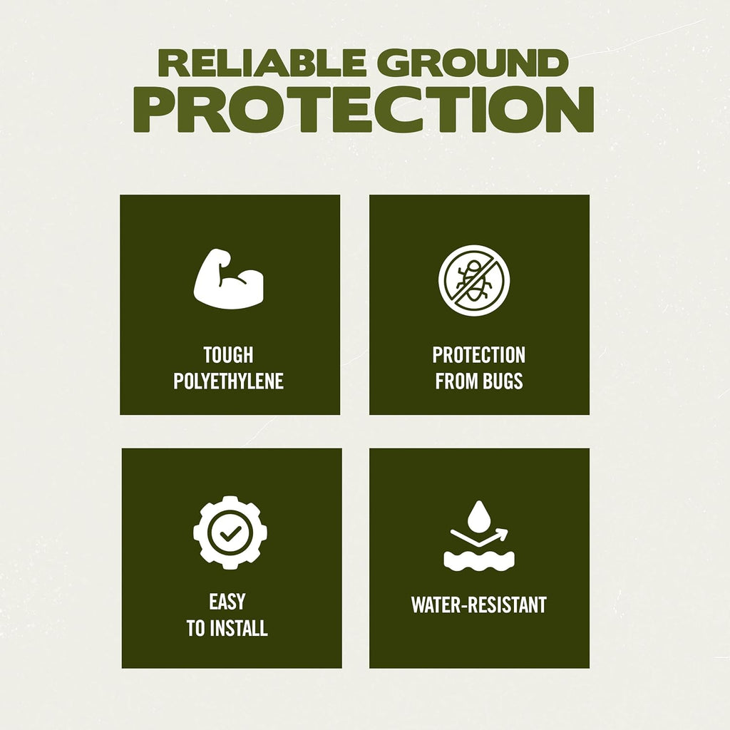 Clam Quick-Set Pavilion Footprint Ground Tarp – 150' x 150' Waterproof Floor Mat for Pavilion Screen Tent – Heavy-Duty Camping Groundsheet for Pop-Up Canopies & Outdoor Use