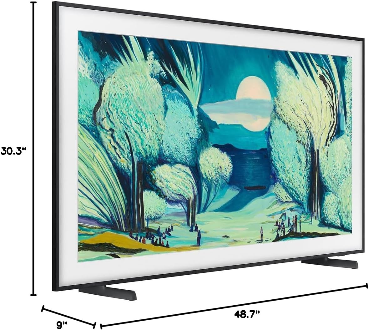 Samsung QN55LS03FA 55' The Frame QLED 4K AI TV (2025) Bundle with Modern White Bezel, CPS 26 Month Protection, Slim Flat Mount, 2X HDMI Cables & Deco Gear Complete Home Theater Beginner's Guidebook